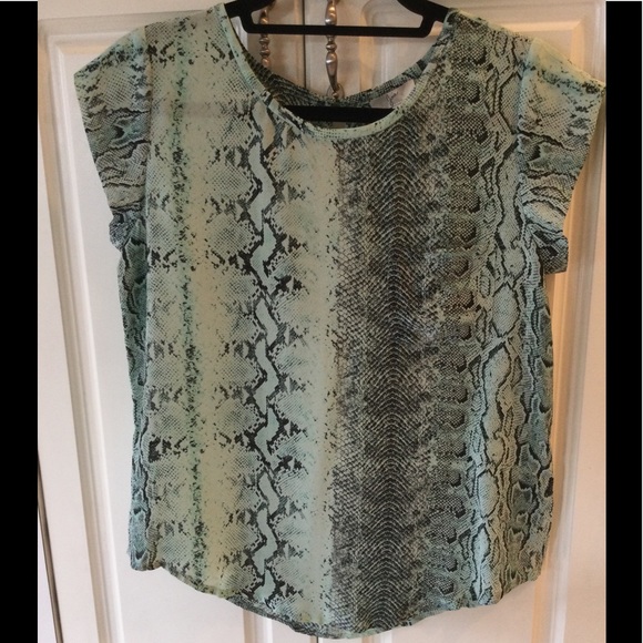 joie snakeskin blouse